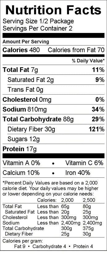 Backpacker's Pantry Cuban Coconut Black Beans and Rice