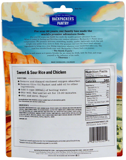 Backpacker's Pantry Sweet and Sour Rice and Chicken