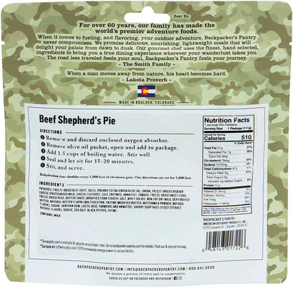 Backpacker's Pantry Outdoorsman Beef Shepherd’s Pie