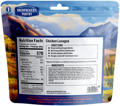 Backpacker's Pantry Chicken Lasagna