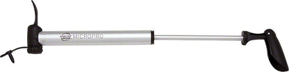 Planet Bike MicroPro Mini Frame Pump with Bracket: Presta/Schrader, Silver/Black