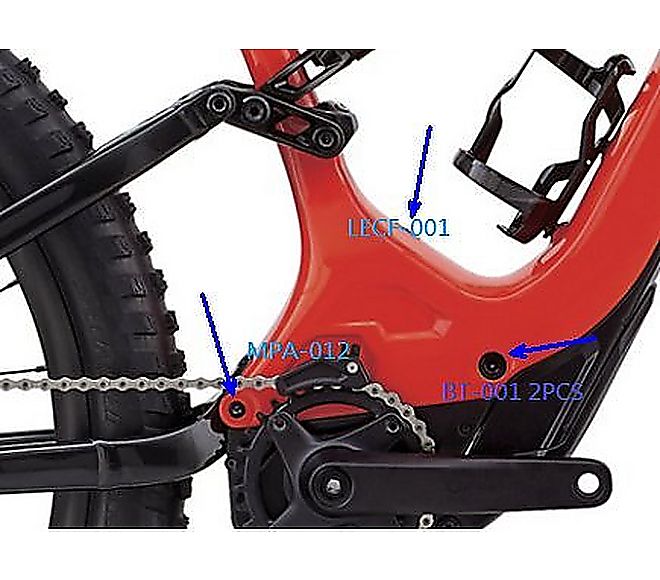 Specialized MY18 Levo Carbon Motorbolts (M12*P1.0*106L*1/M12*P1.0*14L*1/M11*P1.0*30L*2)