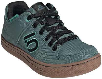 Five Ten Five Ten Freerider Canvas Flat Shoe - Women's, Hazy Emerald/Core Black/Acid Mint