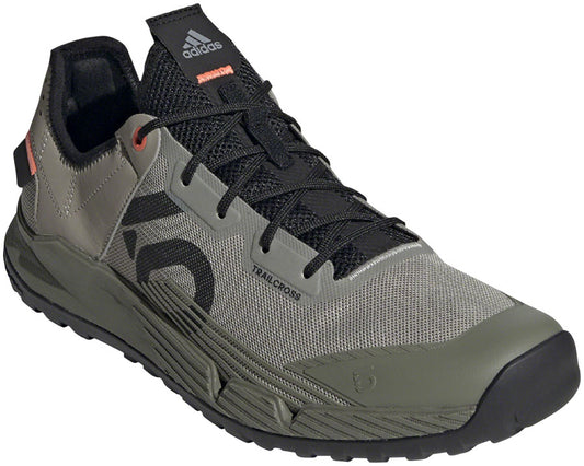 Five Ten Trailcross LT Flat Shoe - Men's, Feather Grey / Core Black / Signal Coral