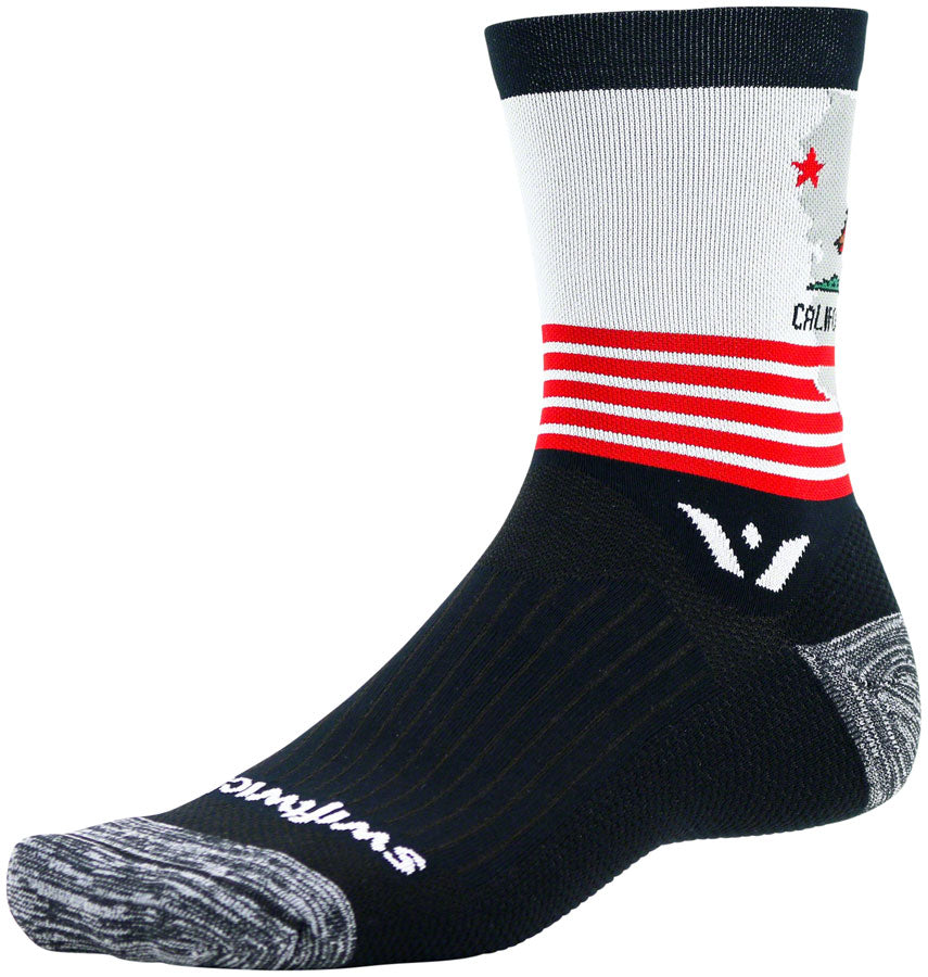 SWIFTWICK VISION FIVE TRIBUTE SOCKS - 5 INCH, CALIFORNIA, SMALL/MEDIUM