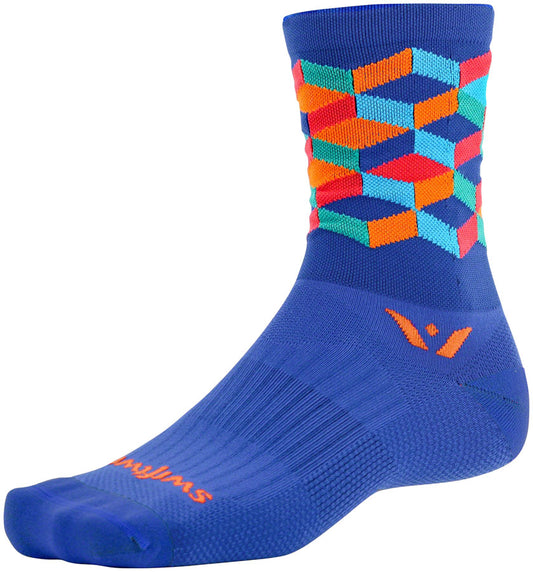 Swiftwick Vision Five Dimension Sock Blu/Org L/XL