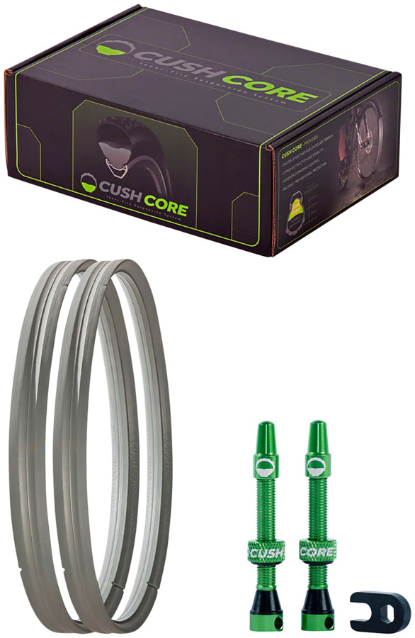 CushCore Pro Tire Inserts Set 26" Pair, Includes 2 Tubeless Valves