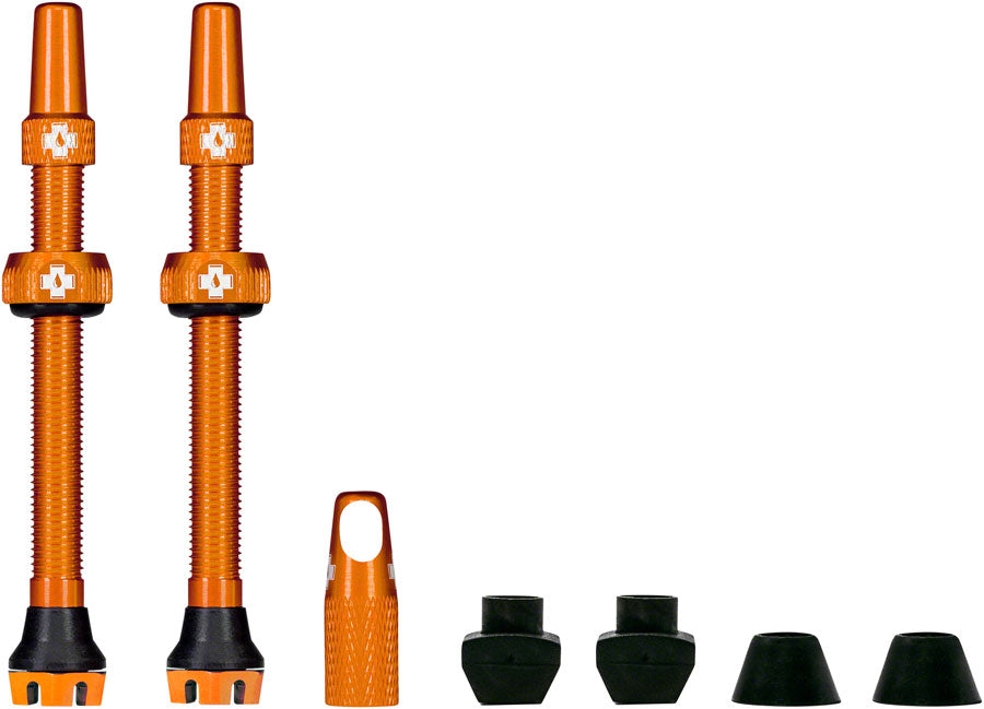 Muc-Off V2 Tubeless Valve Kit - Orange, 60mm, Pair