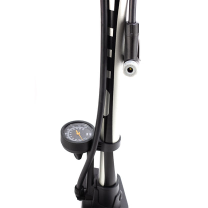 Giyo 2" Mounted Gauge Steel Floor Pump Sil