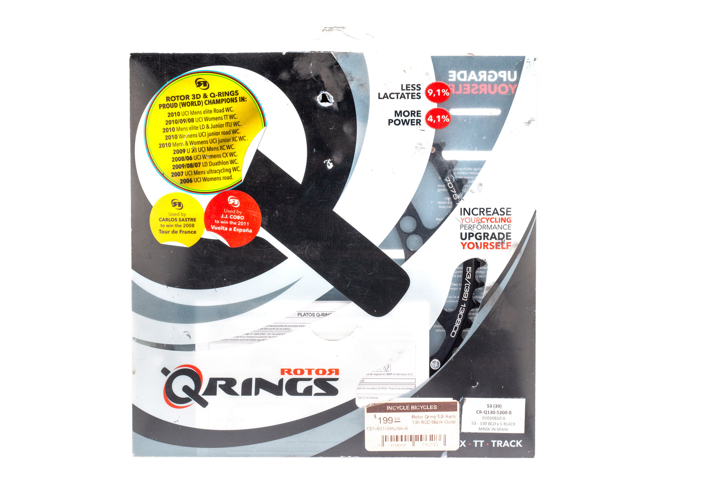 Rotor Qring 53t Aero 130 BCD Blk Outer