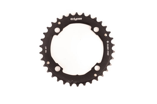 Eclypse Glide-Pro 4-Bolt Middle Chainring 34T 8-10 Spd BCD 104mm Alloy Blk