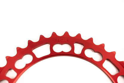 Rotor Individual Q-Ring 110mm 34T Inner Chainring Red