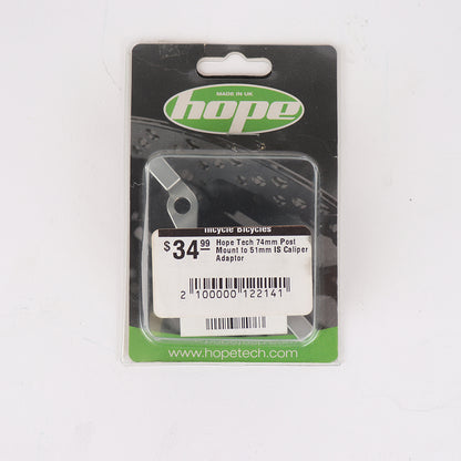 Hope Tech 74mm Post Mount to 51mm IS Caliper Adaptor