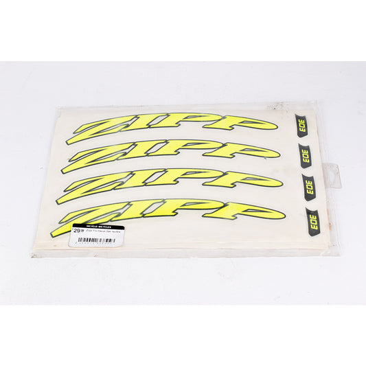 Zipp Flo Decal Set Yel Blk - Black / Yellow