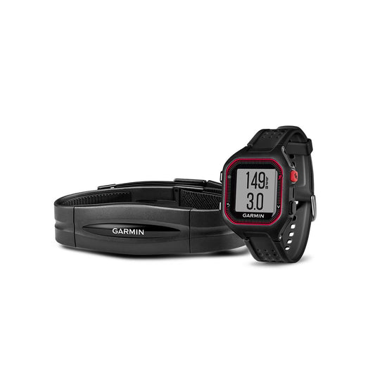 Garmin Forerunner 25 HR Watch w/heart rate Blk/Red LG