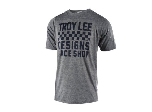 TROY LEE DESIGNS Troy Lee Skyline Jersey Checker Heather Gry - Grey