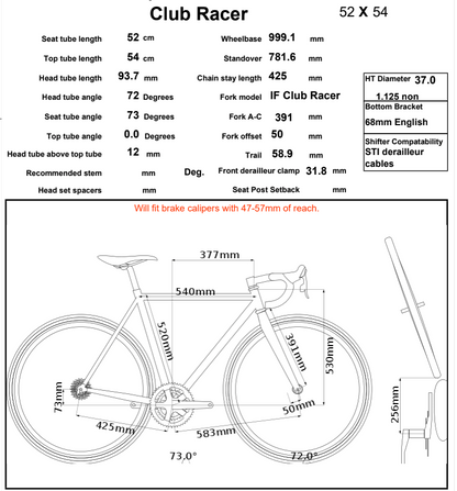 2017 Independent Fabrication Steel Club Racer Frame Plat 52