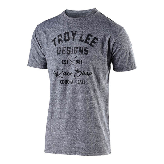 TROY LEE DESIGNS Troy Lee Vintage Race Shop Tee Vintage Gry Snow - Grey
