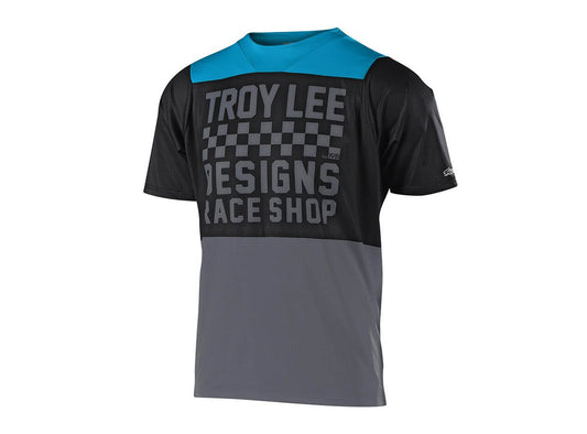 TROY LEE DESIGNS Troy Lee Skyline Jersey Youth Checker Ocn/Blk - Black